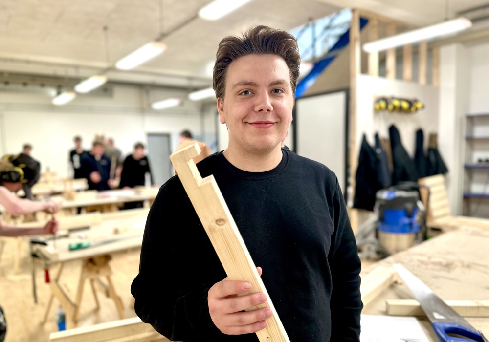 Praktisk forløb gjorde Mathias mere sikker på tømrerdrømmen